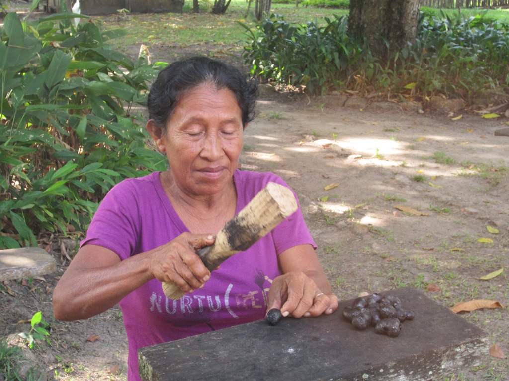 Roasting Cashew Nuts, Rock View Lodge, Guyana