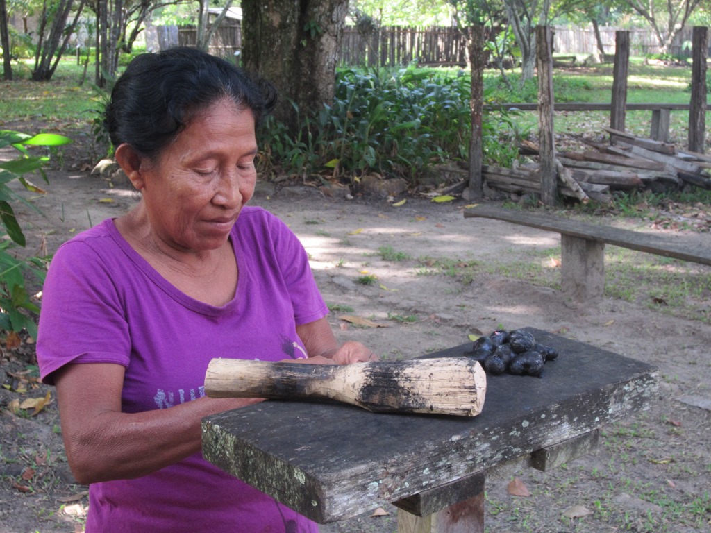 Roasting Cashew Nuts, Rock View Lodge, Guyana