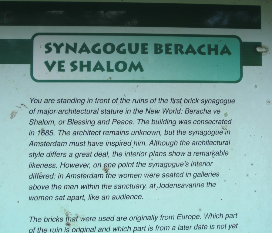 Synagogue Beracha v' Shalom, Jodensavanne, Suriname