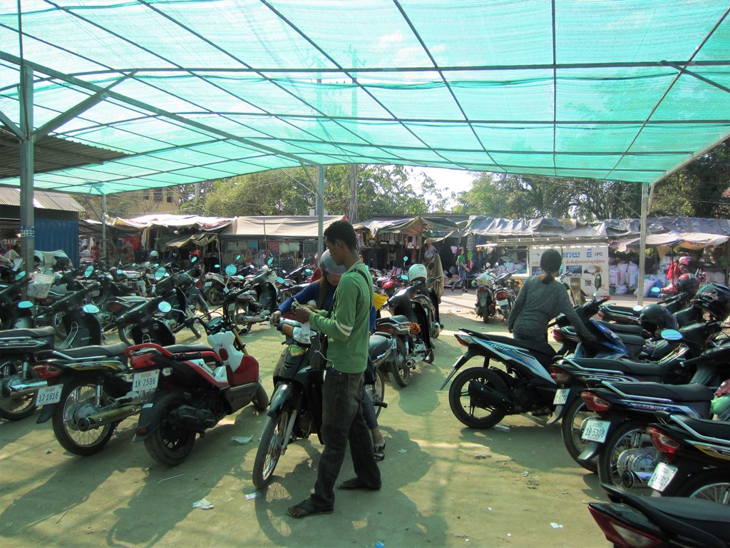 Parking Lot, Market, Kampong Thom, Cambodia