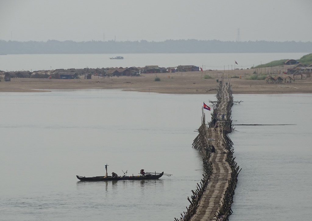 Bamboo Bridge, Kampong Cham, Cambodia