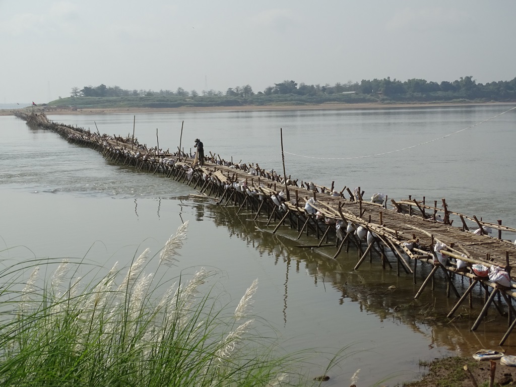 Bamboo Bridge, Kampong Cham, Cambodia