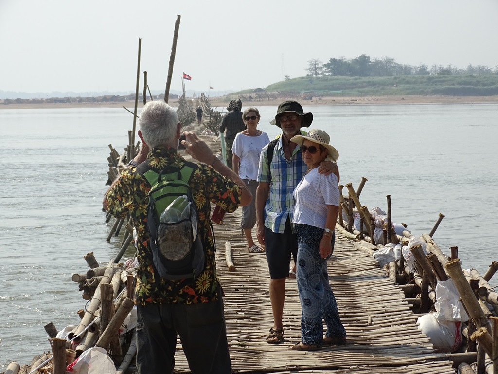 Bamboo Bridge, Kampong Cham, Cambodia