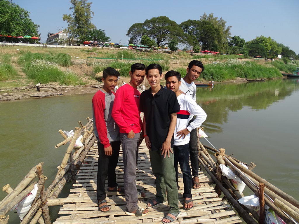 Bamboo Bridge, Kampong Cham, Cambodia