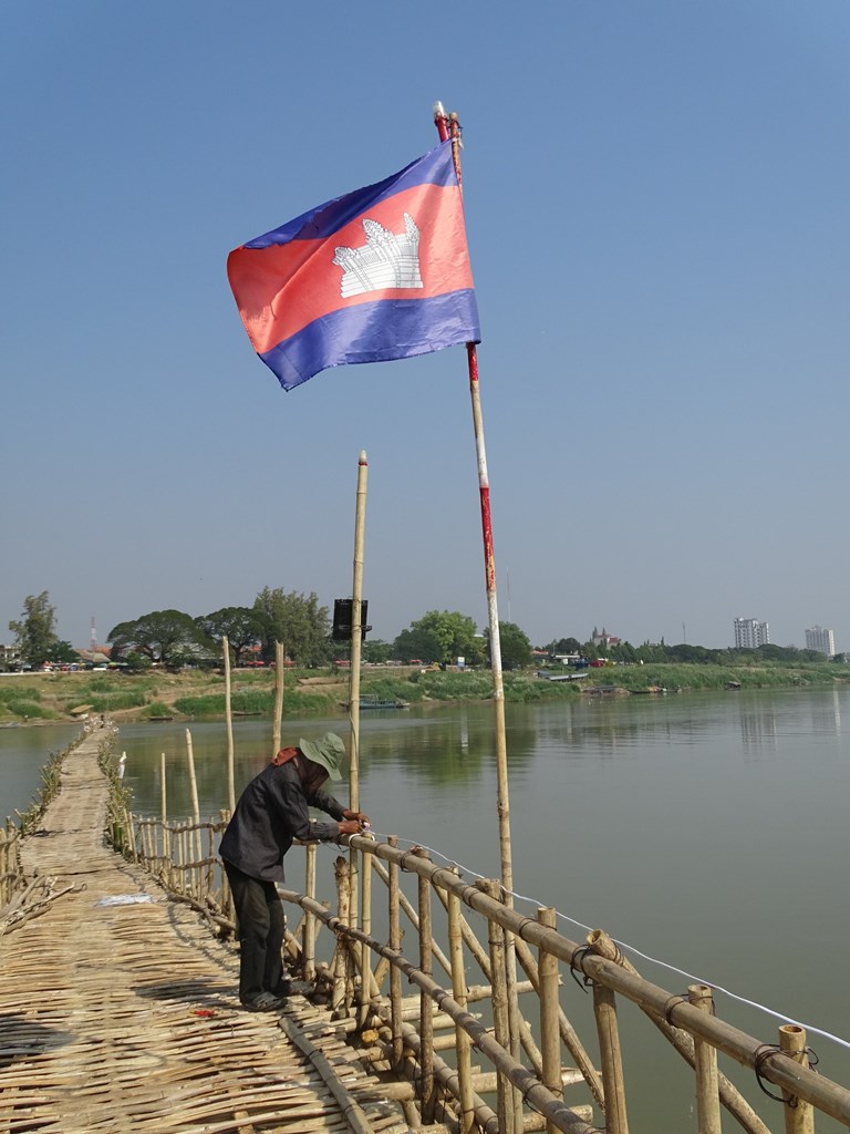 Bamboo Bridge, Kampong Cham, Cambodia