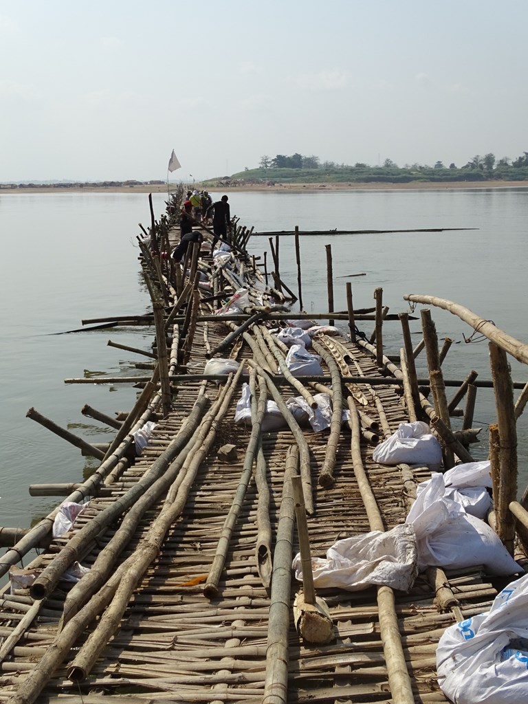 Bamboo Bridge, Kampong Cham, Cambodia