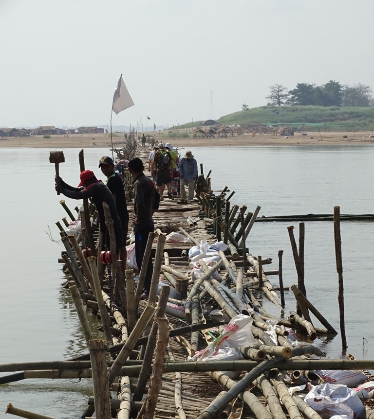 Bamboo Bridge, Kampong Cham, Cambodia