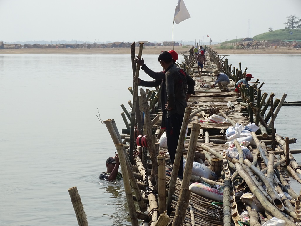 Bamboo Bridge, Kampong Cham, Cambodia