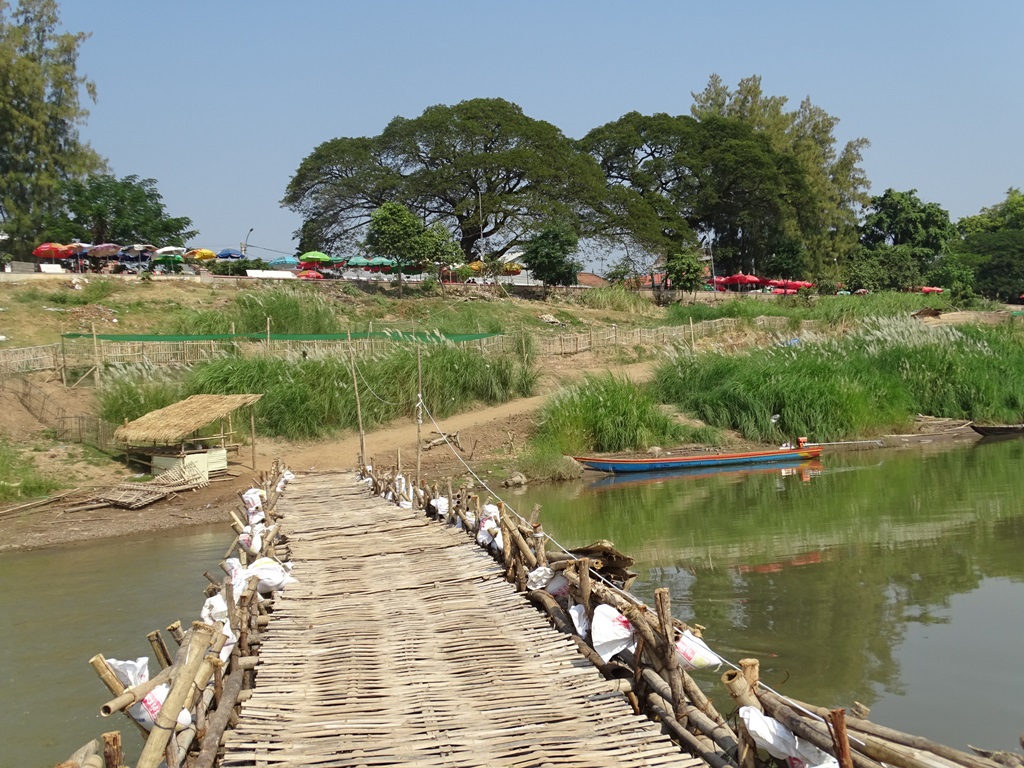 Bamboo Bridge, Kampong Cham, Cambodia