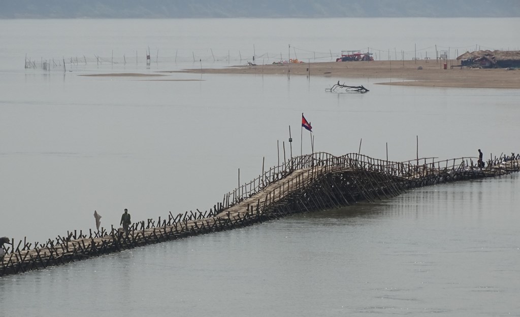 Bamboo Bridge, Kampong Cham, Cambodia