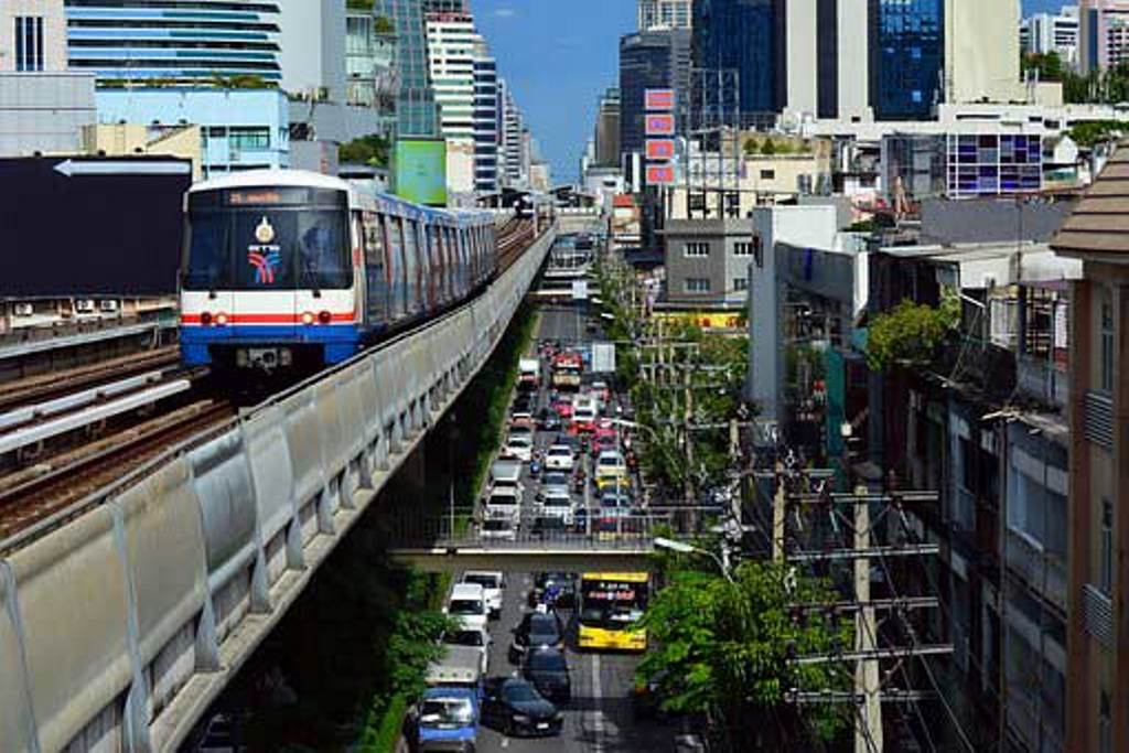 The Skytrain - BTS, Bangkok, Thailand