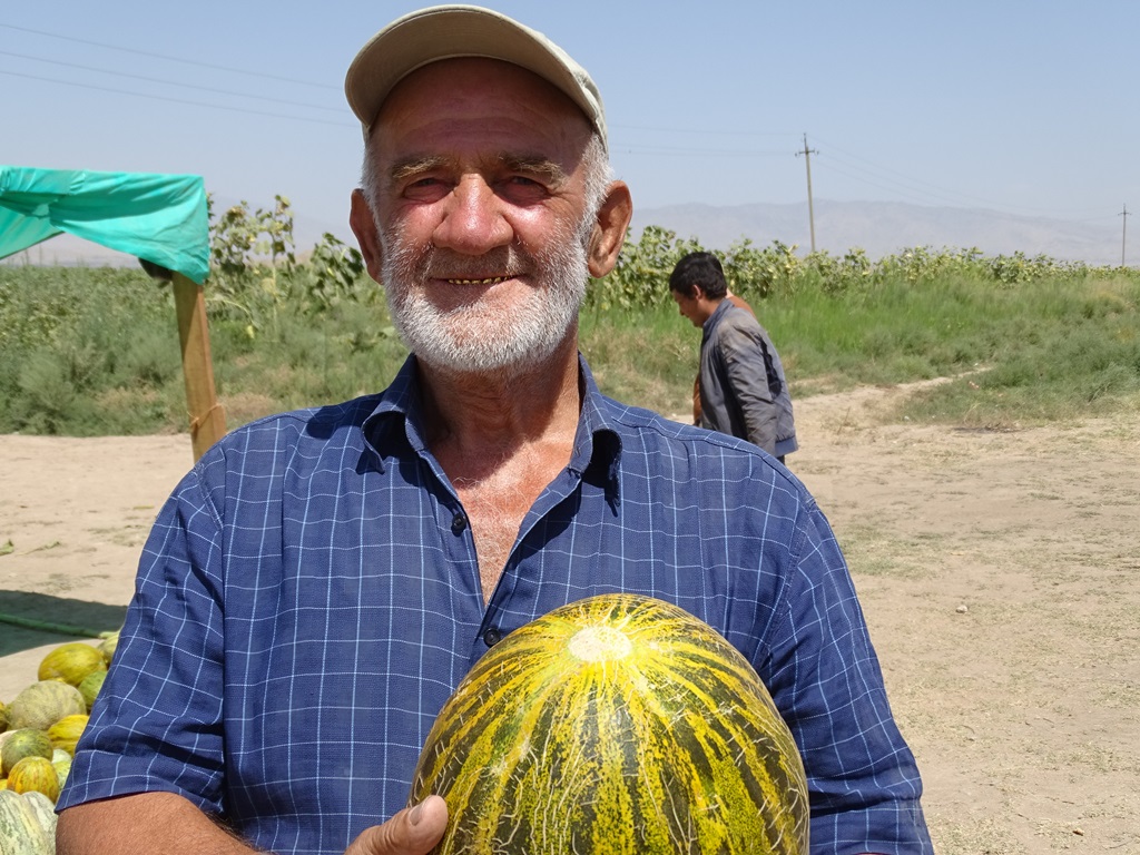 "Watermellon Man" Watermelon Stand, Tajikistan