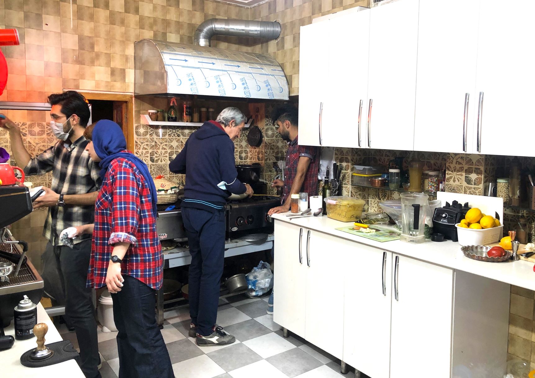 Sergio Prepares Pasta, Shiraz, Iran