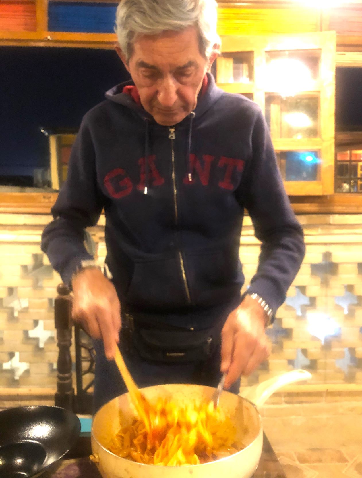 Sergio Prepares Pasta, Shiraz, Iran