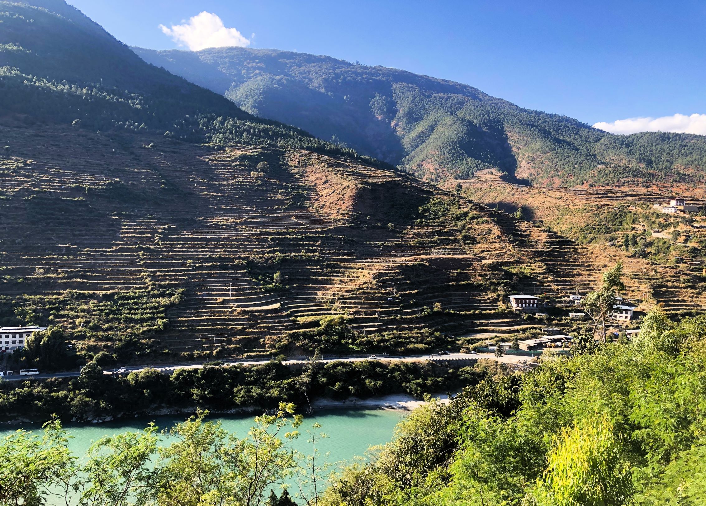 View from Wangdue Phodrang Dzong, Bhutan