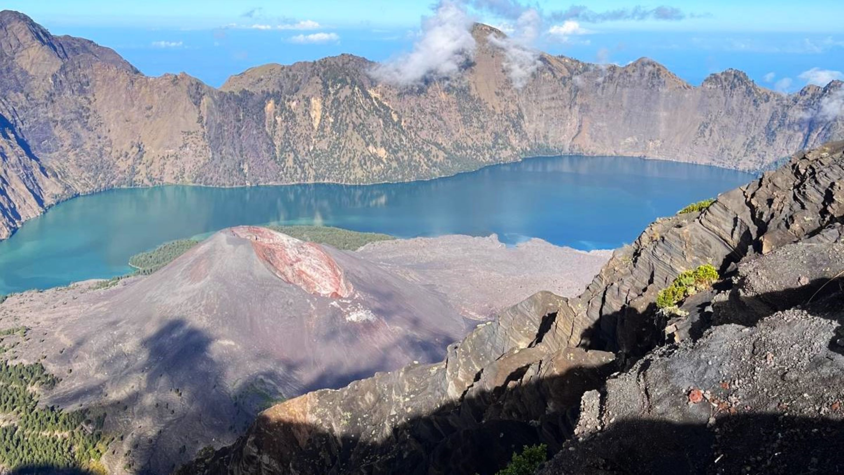 Summit Lake, Mount Rinjani, Lombok Island, Indonesia