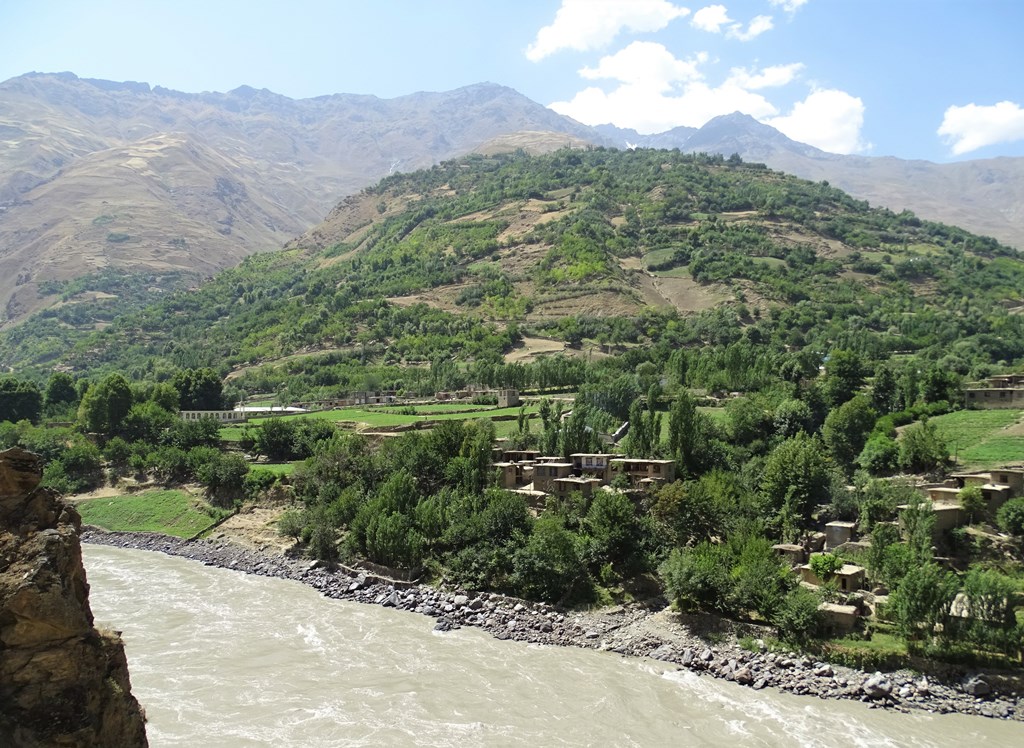 Panj River and Afghan Town