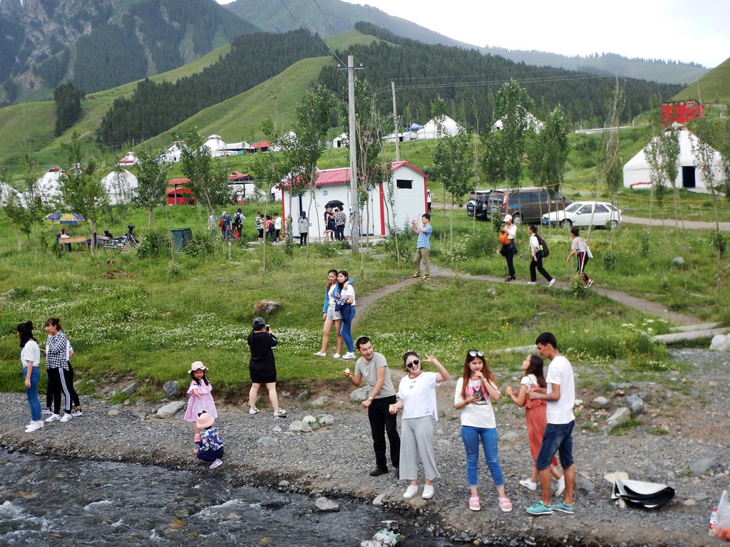 Kazakh Village, Baiyang Gou, White Poplar Gully, Nan Shan, Xinjiang, China