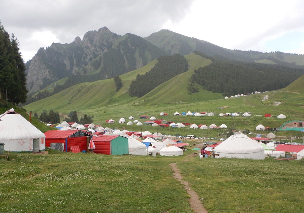 Kazakh Village, Baiyang Gou, White Poplar Gully, Nan Shan, Xinjiang, China