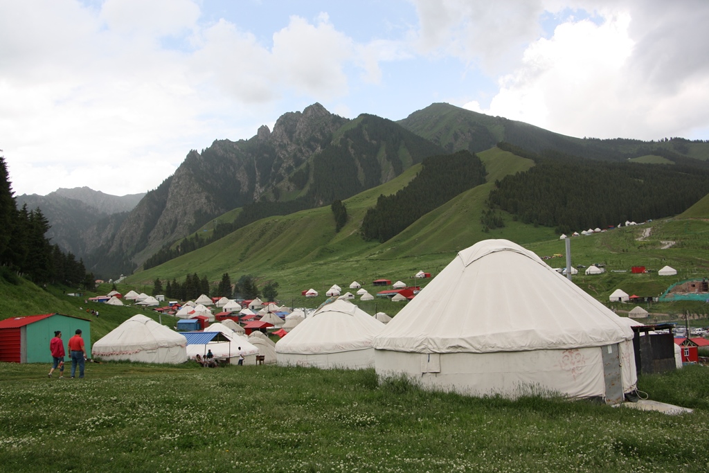 Kazakh Village, Baiyang Gou, White Poplar Gully, Nan Shan, Xinjiang, China