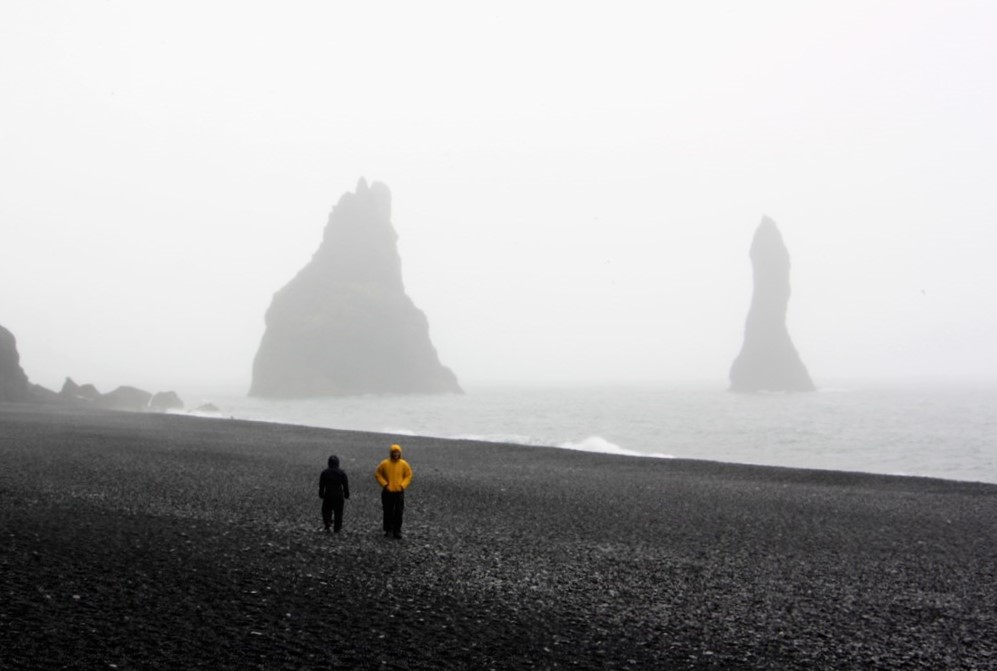 Reynisdrangar Rocks, Reynisfjara Beach, Black Sand Beach, South Coast, Iceland