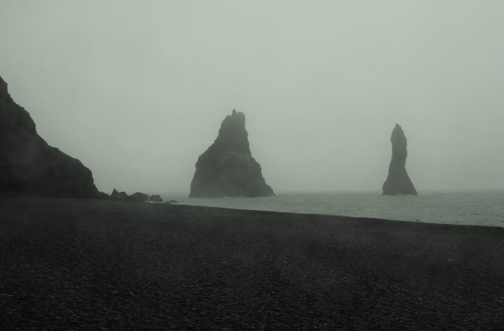 Reynisdrangar Rocks, Reynisfjara Beach, Black Sand Beach, South Coast, Iceland