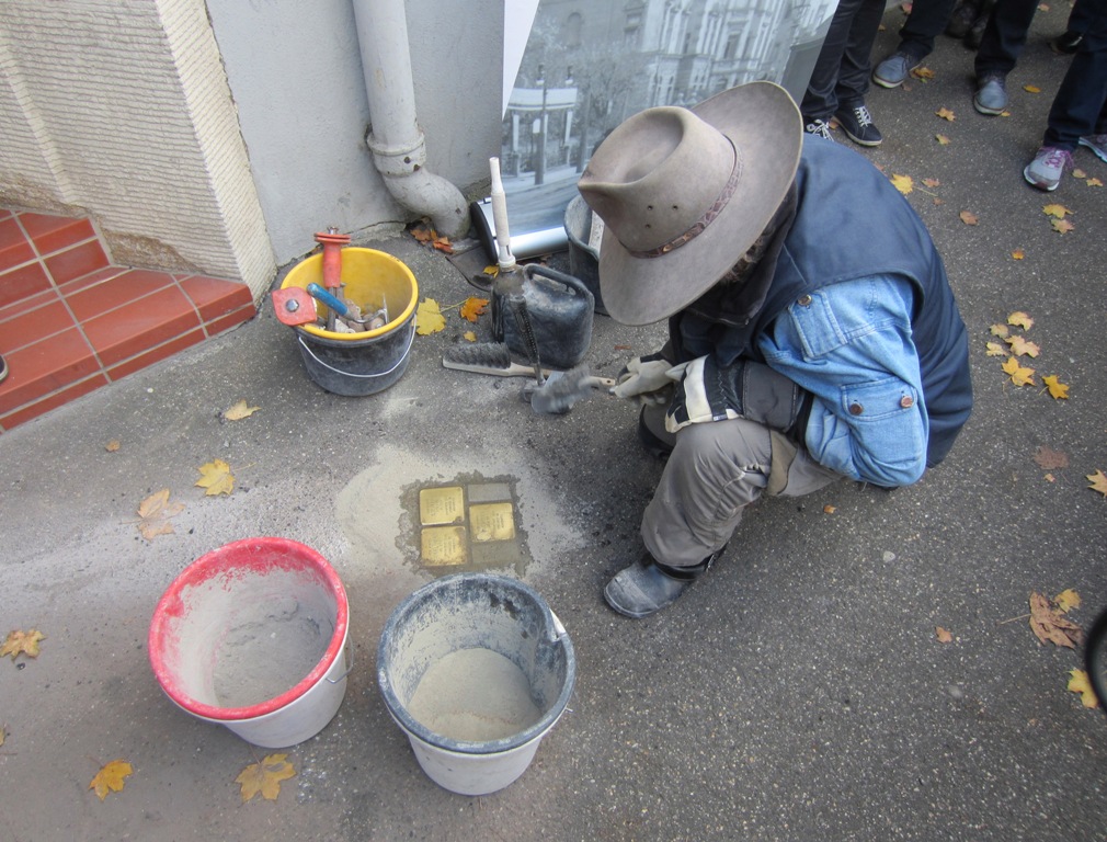 Stolpersteine Installation, Ulm, Germany