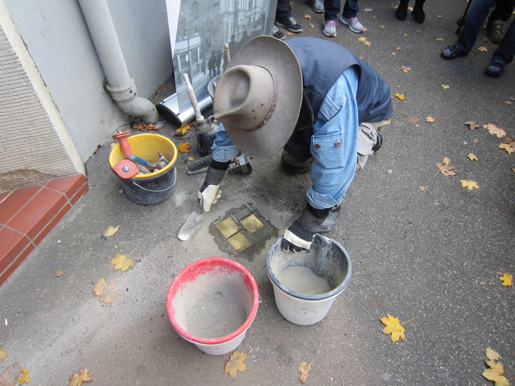 Stolpersteine Installation, Ulm, Germany