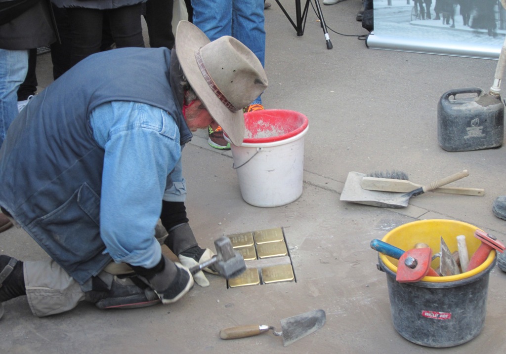 Stolpersteine Installation, Ulm, Germany