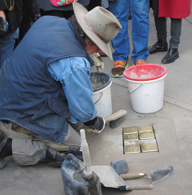 Stolpersteine Installation, Ulm, Germany