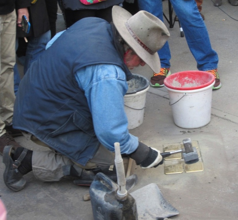 Stolpersteine Installation, Ulm, Germany