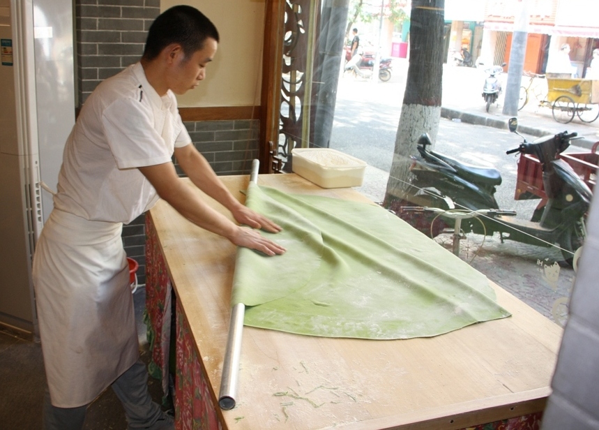 Spinach Noodles, Xi'an, Shaanxi Province, China