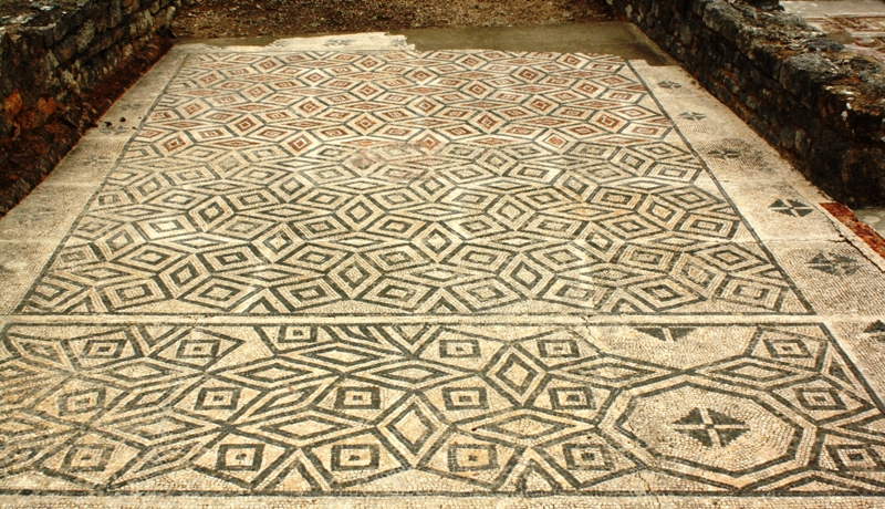 Roman mosaics, Coimbra, Portugal 