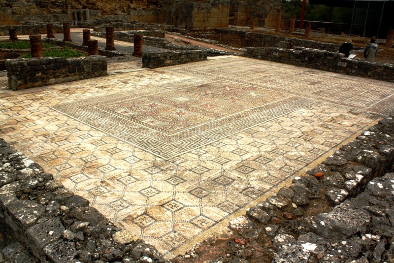 Roman mosaics, Coimbra, Portugal 