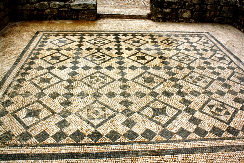 Roman mosaics, Coimbra, Portugal 