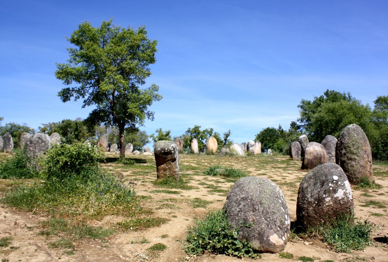 Almendres Cromlech, Évora Municipality, Portugal 