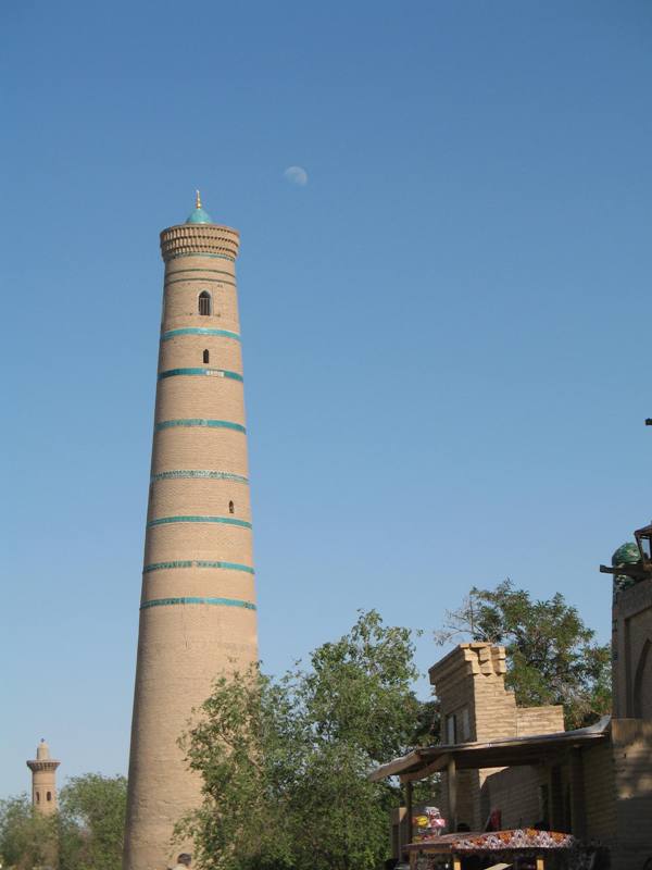 Minaret, Djuma Mosque, Khiva, Uzbekistan 