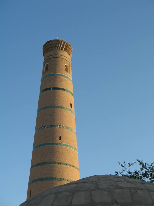 Minaret, Djuma Mosque, Khiva, Uzbekistan 
