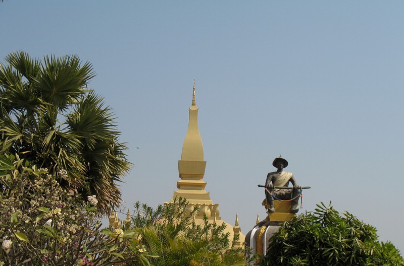 That Luang. The Great Sacred Stupa. Vientiane, Laos