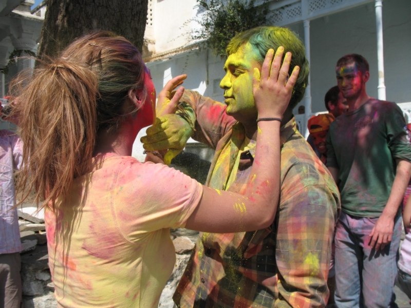 Happy Holi. Udaipur. Rajasthan, India