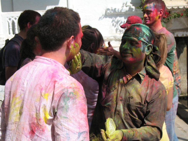 Happy Holi. Udaipur. Rajasthan, India