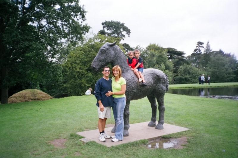 Bill, Cousin Lisa, Son James, Chatsworth, Derbyshire, England