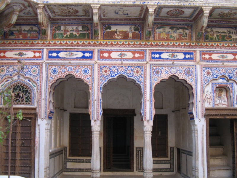 Painted Havelis. Nawalgarh, Rajasthan, India