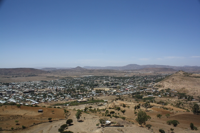 Abba Pentalewon Monastery , View of Axum, Ethiopia