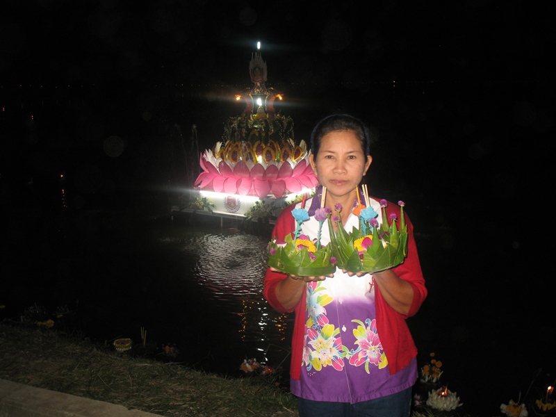 Loy Kratong Festival. Nang Rong, Thailand