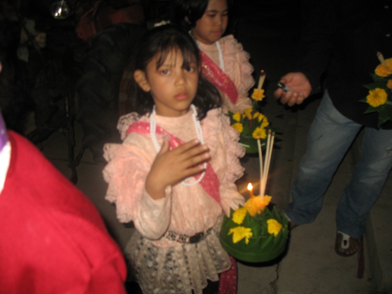 Loy Kratong Festival. Nang Rong, Thailand