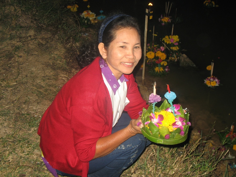 Loy Kratong Festival. Nang Rong, Thailand