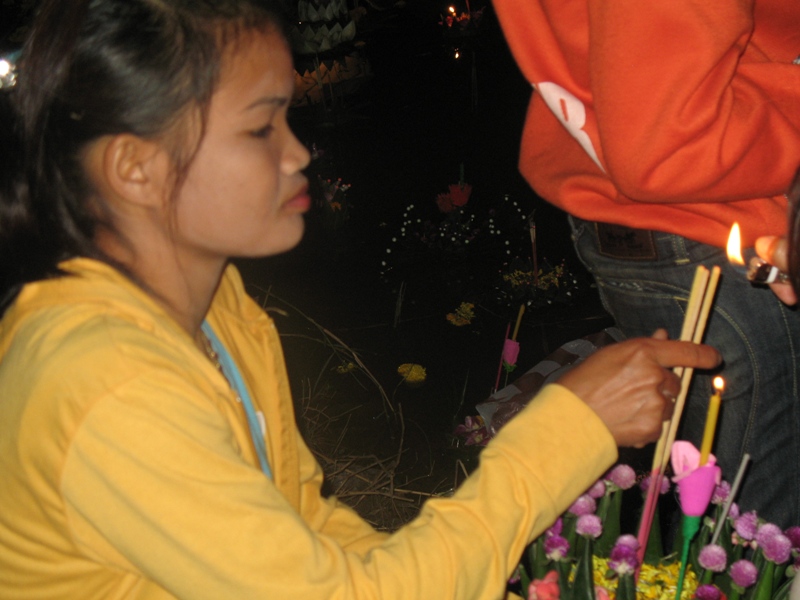 Loy Kratong Festival. Nang Rong, Thailand