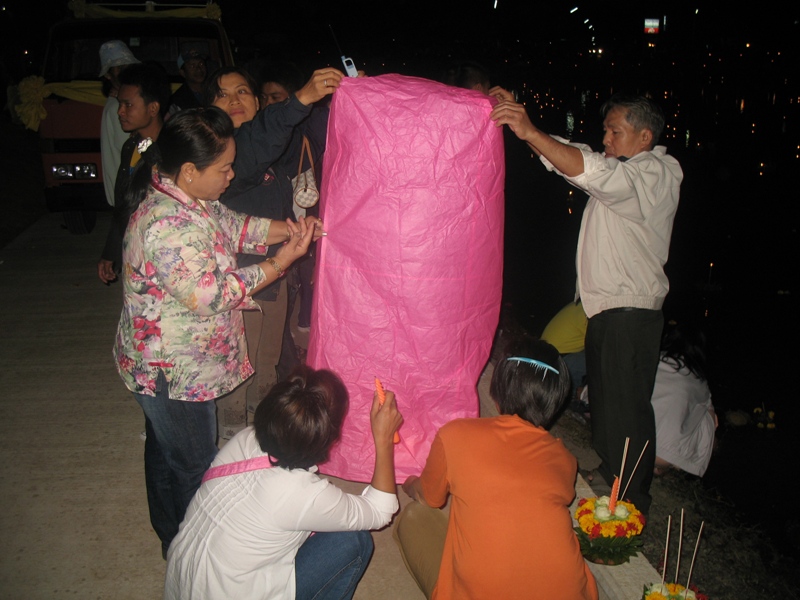 Loy Kratong Festival. Nang Rong, Thailand