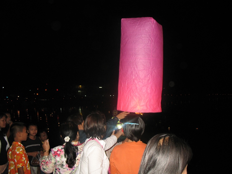 Loy Kratong Festival. Nang Rong, Thailand